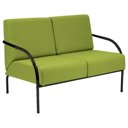 SPA 2 černý lak, látka BONDAI BN17 (7032) - látka zelinkavá